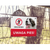 TABLICZKA TABLICA UWAGA PIES, ostrzegawcza !