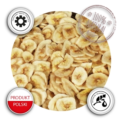 Banan Suszony Naturalne Chipsy 500g