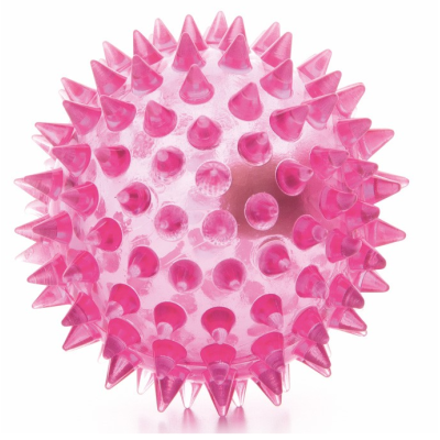 Migocząca piłka LED z kolcami 5.5 cm niebieska