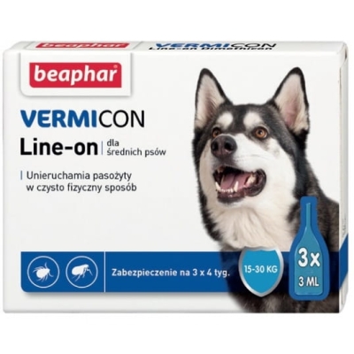 BEAPHAR VERMIcon krople kleszcze pchły psy 15-30kg