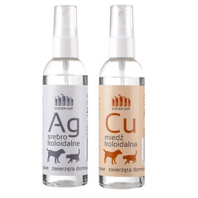 Srebro Miedź koloidalne dla zwierząt pies kot królik