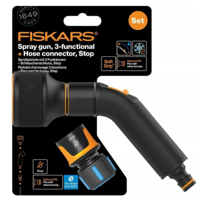 FISKARS Zestaw Pistolet 3 funkcyjny+ szybkozłączka
