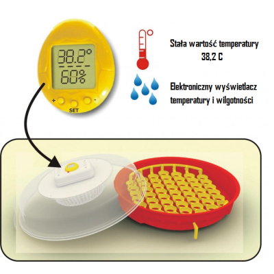 Inkubator PUISOR PREMIUM+ z tacą półautomatyczna dla kur i przepiórek