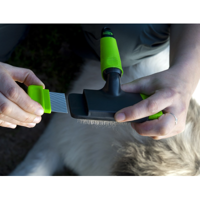 SZCZOTKA PUDLÓWKA 3w1 z 2 GRZEBIENIAMI