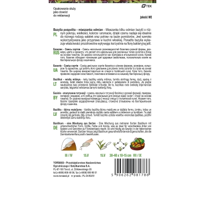 Bazylia - mieszanka odmian nasiona