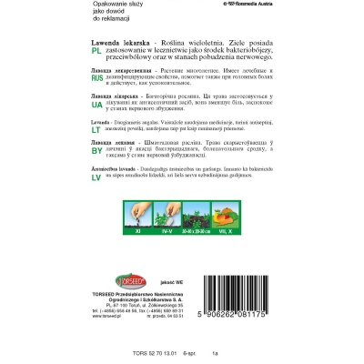LAWENDA LEKARSKA wąskolistna nasiona
