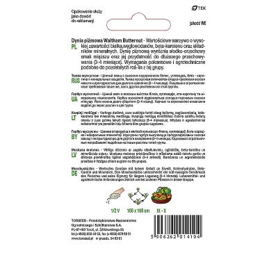 Dynia piżmowa Butternut nasiona orzechowa