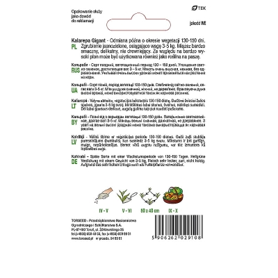 Kalarepa Gigant Smaczna Nasiona
