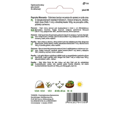 PAPRYKA GRUNTOWA WCZESNA Monanta SŁODKA