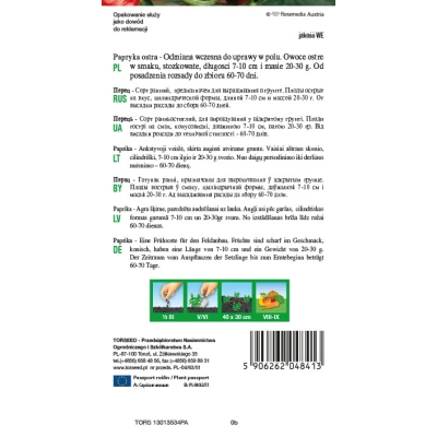 Papryka De Cayene Ostra nasiona