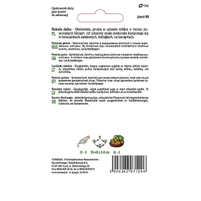 Rukola dzika wieloletnia nasiona rukoli warzyw