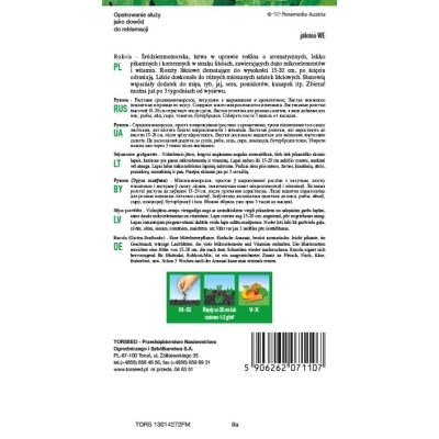 RUKOLA liściowe nasiona warzywa