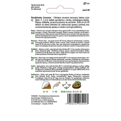 Rzodkiewka Carmesa smaczna nasiona