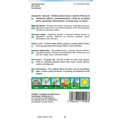 'Aksamitka wielkokwiatowa wysoka (wzniosła) mix