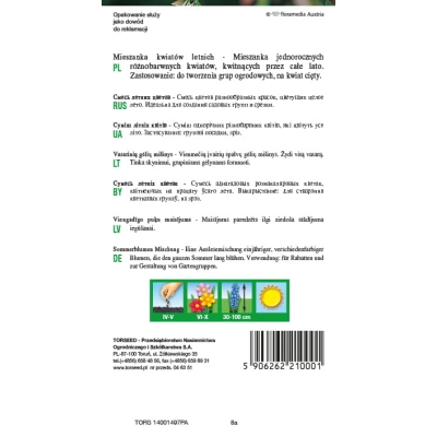 LETNIA MIESZANKA nasiona kwiatów różne odmiany