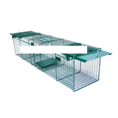 Żywołapka, pułapka na kuny, koty, łasice, lisy, wydry dwuwejściowa