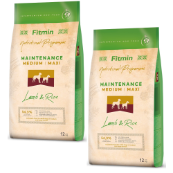 Fitmin dog medium maxi lamb&rice  2 x 12 kg