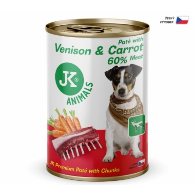 Puszka dla psa karma dziczyzna z marchewką bez gmo