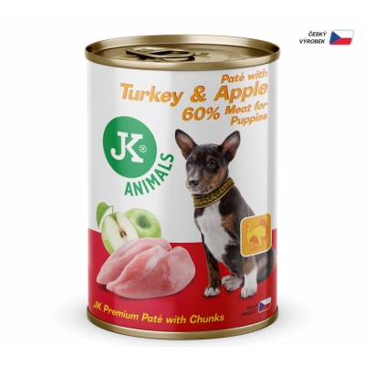 Puszka dla psa karma indyk z jabłkami bez gmo