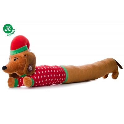Świąteczna Zabawka dla Psa – Pluszowy Jamnik XL 96 cm z Piszczałką
