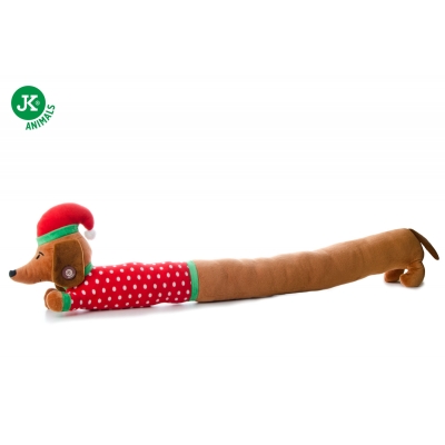 Świąteczna Zabawka dla Psa – Pluszowy Jamnik XL 96 cm z Piszczałką