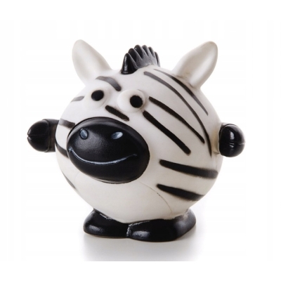 PIŁKA DLA PSA PISZCZĄCA gumowa zebra zabawka pies
