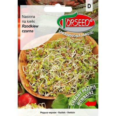 Rzodkiew czarna, nasiona na kiełki 10g Torseed