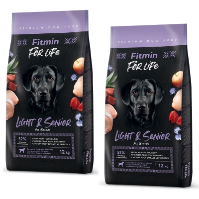 Fitmin dog For Life Light & Senior 2 x 12 kg